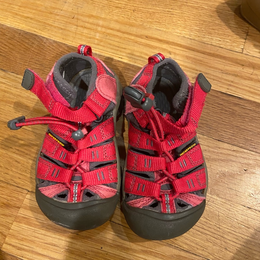 Kids Keen Red Closed-Toe Sandals